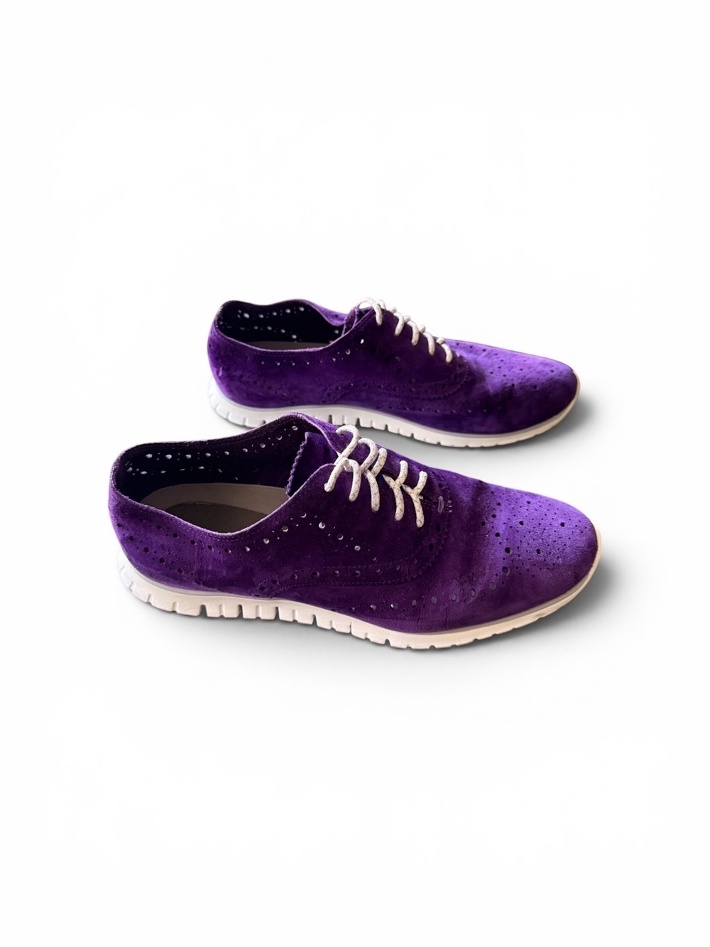 Cole Haan Purple Suede Wingtip Lace-Up shoe